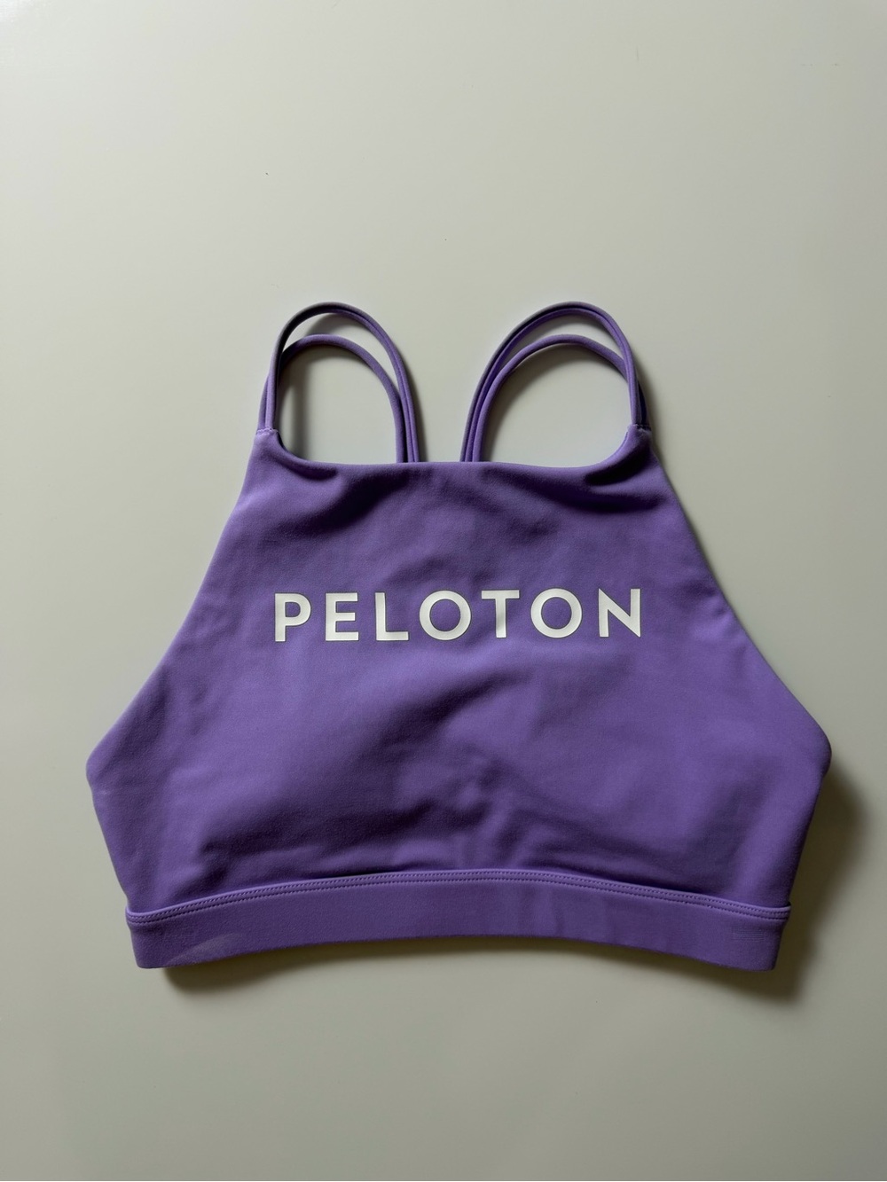 Peloton Padded Strappy Sports Bra, Purple, Size S